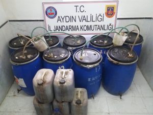 Aydın’da 1174 litre kaçak içki ele geçirildi