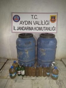 Aydın’da 390 litre kaçak içki ele geçirildi