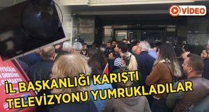 CHP İzmir İl Başkanlığı karıştı, televizyonu yumrukladılar