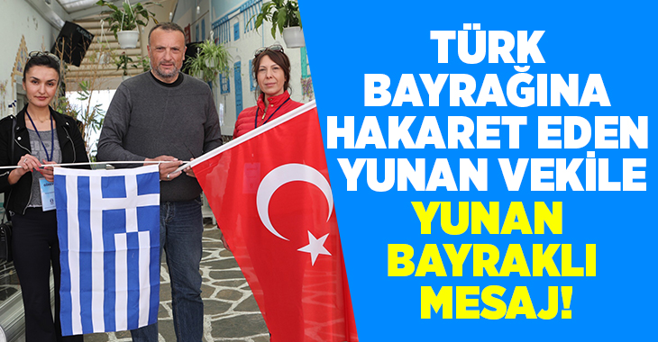 Bodrum esnafına Türk bayrağı