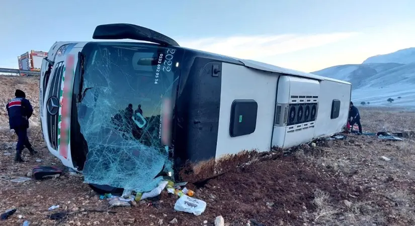 Afyonkarahisar’da yaşanan otobüs kazasında