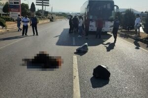 Yolcu otobüsünün çarptığı kadın yaşamını yitirdi