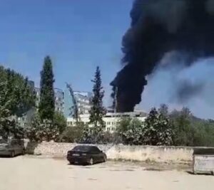 İnşaatı devam eden Aydın Şehir Hastanesi’nde yangın paniği