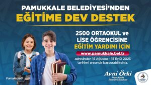 Pamukkale Belediyesi’nin eğitim yardımı başvurularında son 2 gün