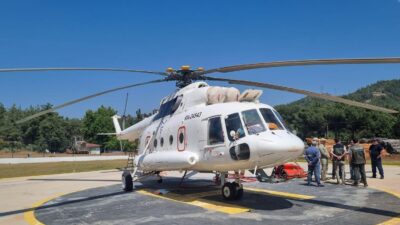 Muğla’da ilk yangın helikopteri göreve başladı