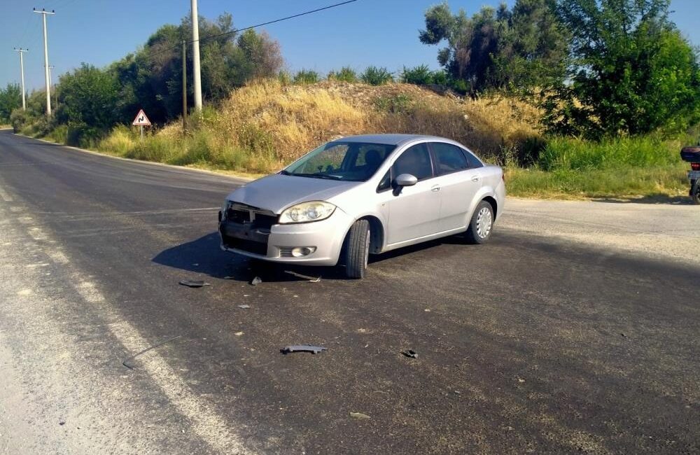 Pamukkale ilçesine bağlı Kavakbaşı Mahallesi’nde motosiklet ile otomobilin çarpışması sonucu