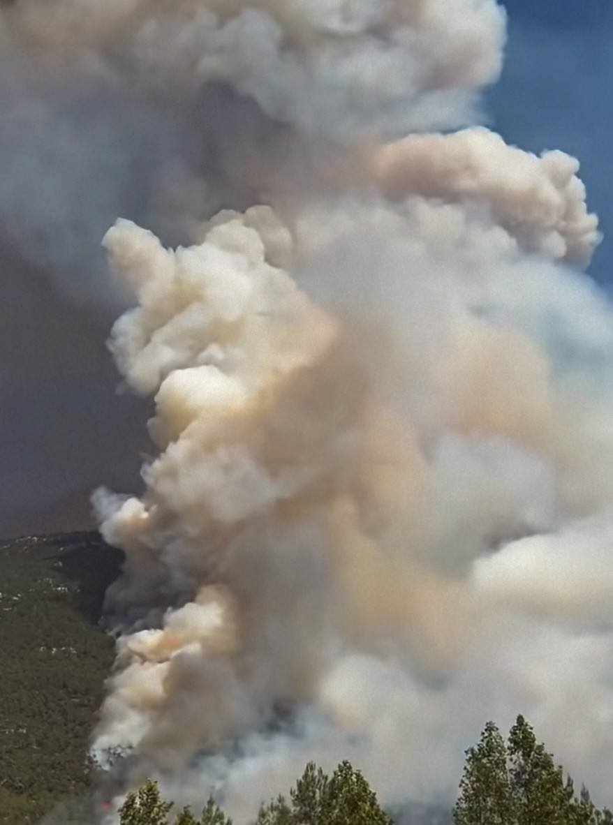 Denizli’nin Pamukkale ilçesi Cankurtaran mevkiinde orman yangını çıktı.