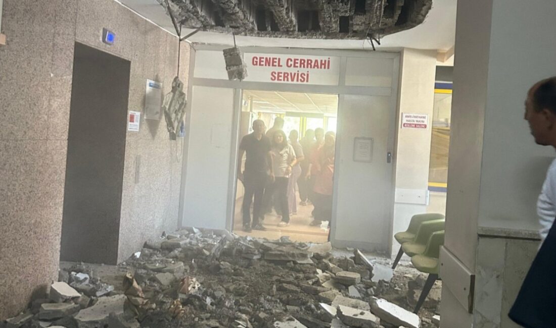 Denizli Devlet Hastanesi’nde 11 Ağustos 2025 sabah saatlerinde tavanda meydana