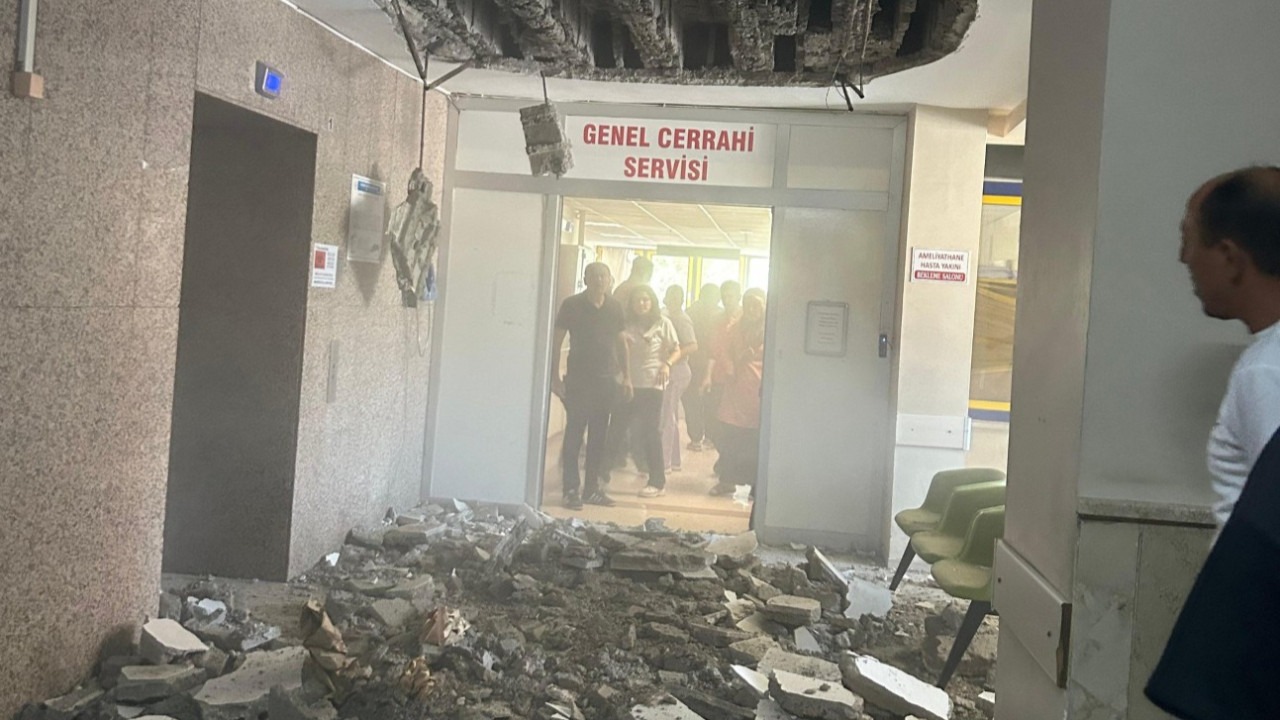 Denizli Devlet Hastanesi’nde 11 Ağustos 2025 sabah saatlerinde tavanda meydana