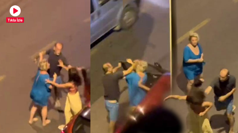 Aydın’ın Kuşadası ilçesinde gece saatlerinde sokak ortasında yaşanan kavga, vatandaş