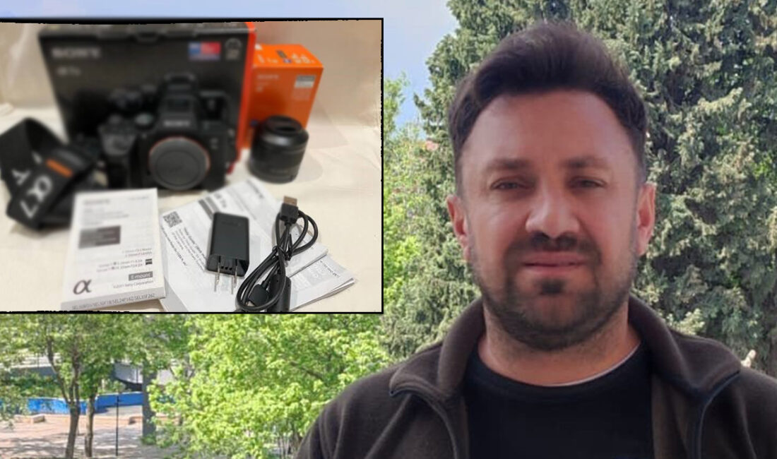 Denizli’de satışa çıkarılan 150 bin TL değerindeki fotoğraf makinesi, kargo