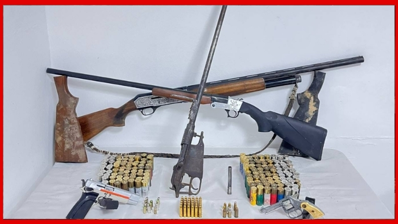 Denizli’de torna atölyesinde silah tamiri ve satışı yapan şahıs yapılan