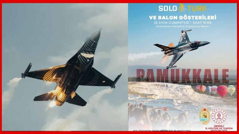 Denizli’de Cumhuriyetin 102. yılı kutlamaları kapsamında, Türk Hava Kuvvetleri’nin gururu