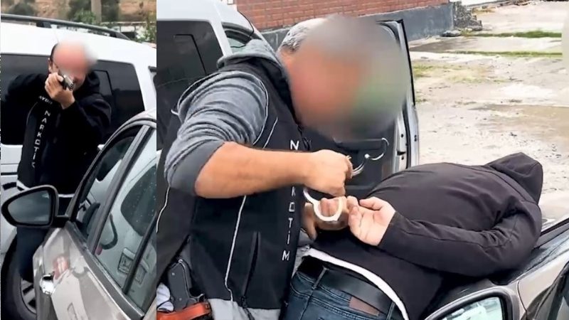 Aydın’ın Söke ilçesinde narkotik ekiplerinin filmleri aratmayan operasyonunda 11,2 kilogram