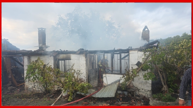 İzmir'in Bergama ilçesinde çıkan bir ev yangınında 91 yaşındaki yaşlı