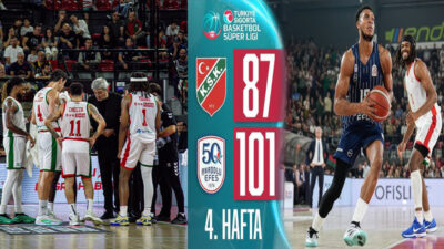  Karşıyaka, Basketbol Süper Ligi'nin 4. haftasında A. Efes'e 101-87