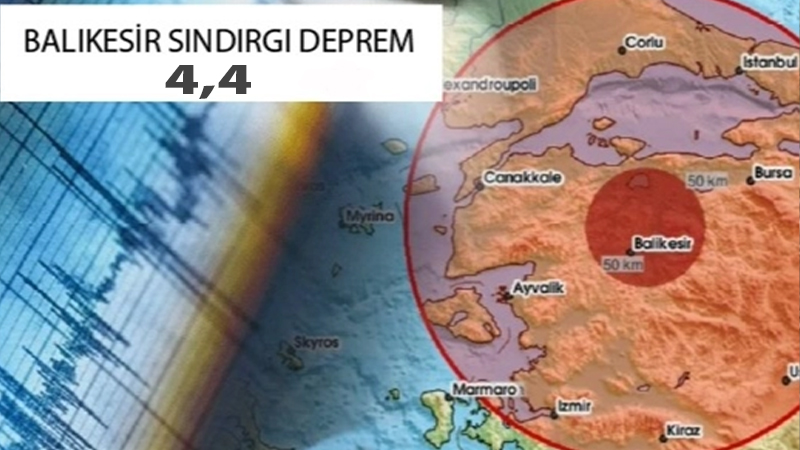 Balıkesir'in Sındırgı ilçesinde 4,4 büyüklüğünde deprem meydana geldi. Deprem Denizli,