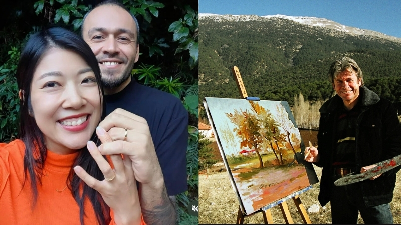 Çallı Ressam Gürcan Ekici,sosyal medya hesabından yaptığı paylaşımla oğlunun evlendiğini