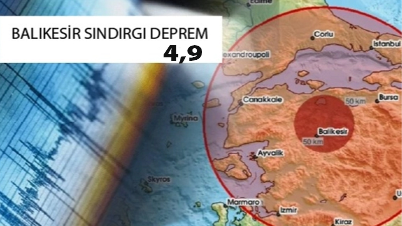 Balıkesir ve İstanbul çevresinde hissedilen bir deprem oldu. Kandilli Rasathanesi
