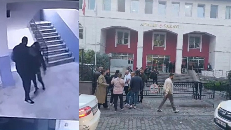 Manisa'nın Turgutlu ilçesinde bir okulda otizmli çocuğu merdivenden ittiği iddiasıyla