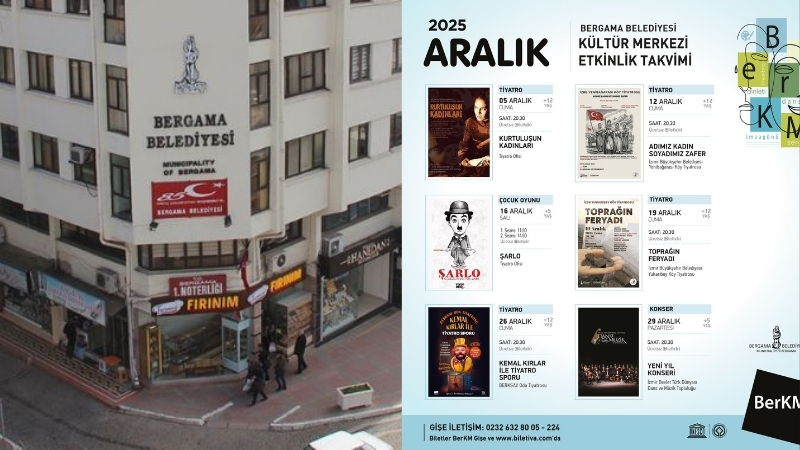 Bergama Belediyesi, Bergama Kültür Merkezi çatısı altında Aralık ayı boyunca