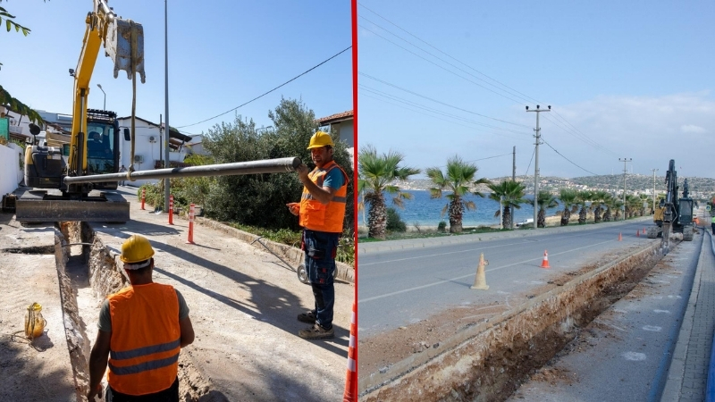 İZSU Genel Müdürlüğü, Türkiye’nin en önemli turizm merkezlerinden Çeşme’de yürüttüğü