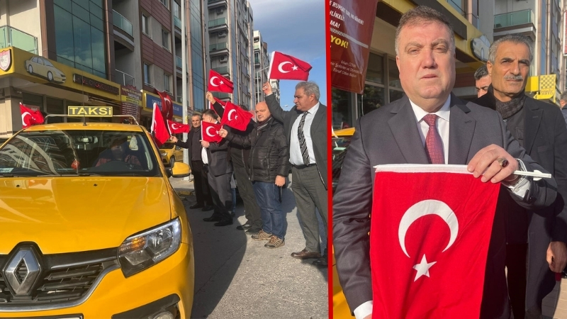 İzmir'de Şoförler ve Otomobilciler Esnaf Odası üyeleri, Suriye sınırında Türk