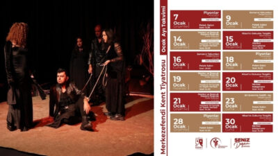 Merkezefendi Belediyesi Kent Tiyatrosu, 7-9-14-15-16-18-19-20-21-23-28-30 Ocak tarihlerinde sahne alacak. Ocak