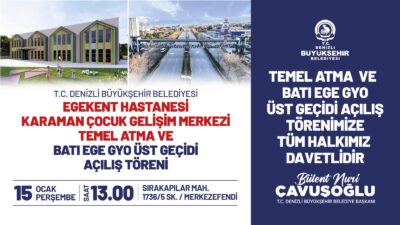 Denizli Büyükşehir Belediyesi, şehre yeni eserler kazandırmaya devam ediyor. Egekent