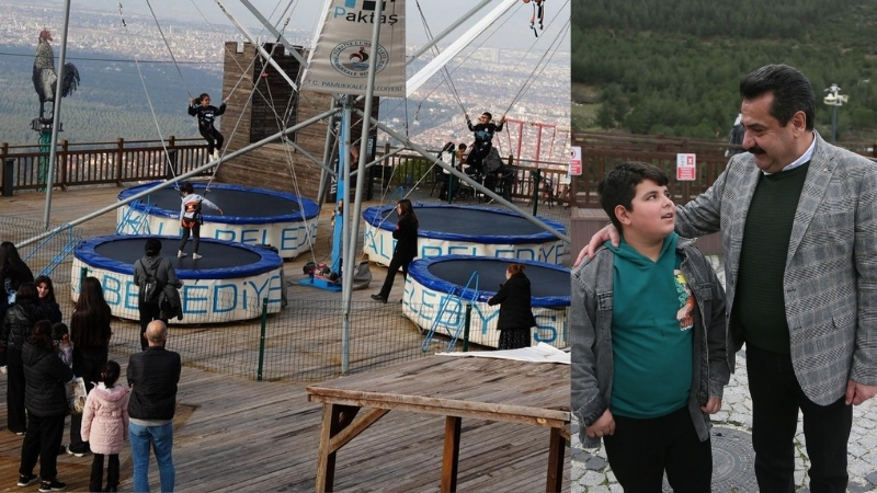 T.C. Pamukkale Belediyesi Seyir Tepesi Şehir Ormanı,sömestir tatili boyunca binlerce