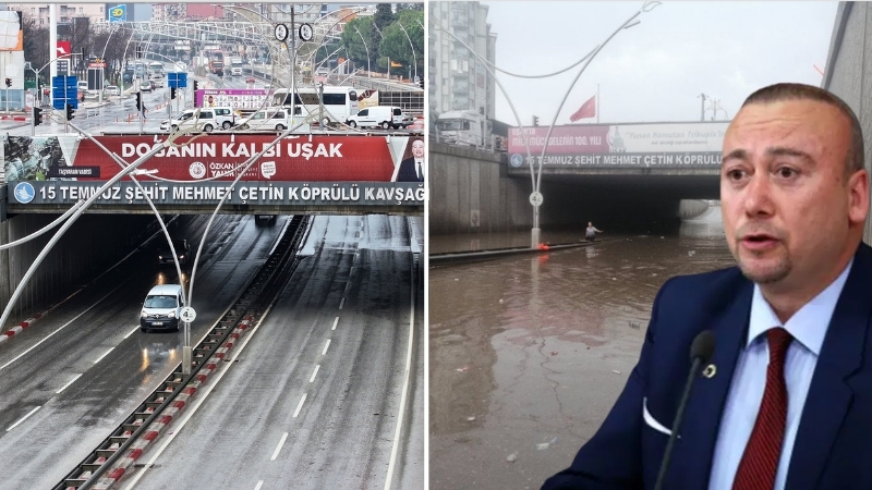 Uşak’ta yıllardır özellikle ana arterlerde her yoğun yağış sonrası gündeme