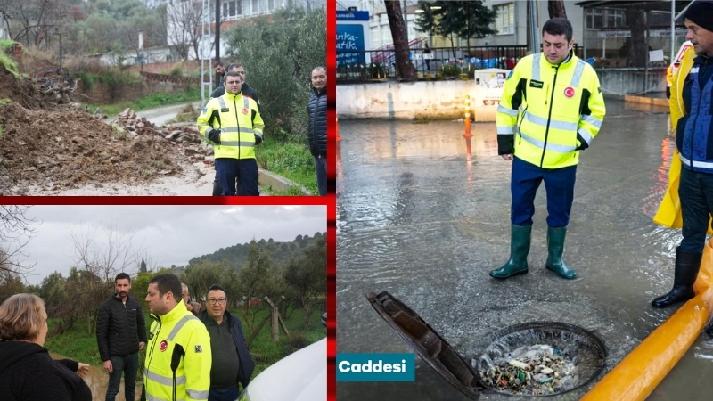 Torbalı’da iki gündür etkili olan yoğun yağışlar nedeniyle Torbalı Belediyesi