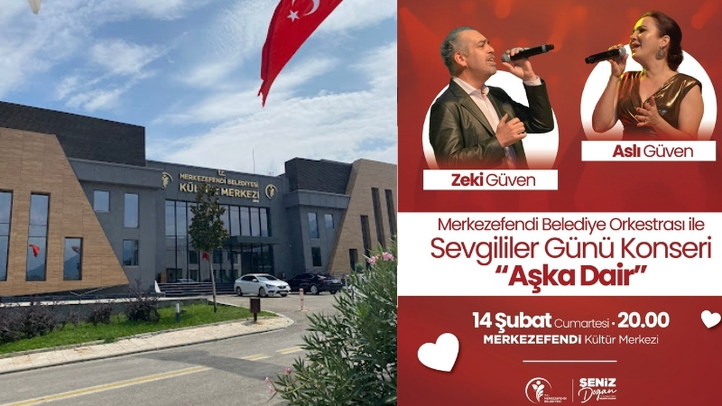 Merkezefendi Belediyesi, 14 Şubat Sevgililer Günü’nünde düzenlediği “Aşka Dair” konseriyle