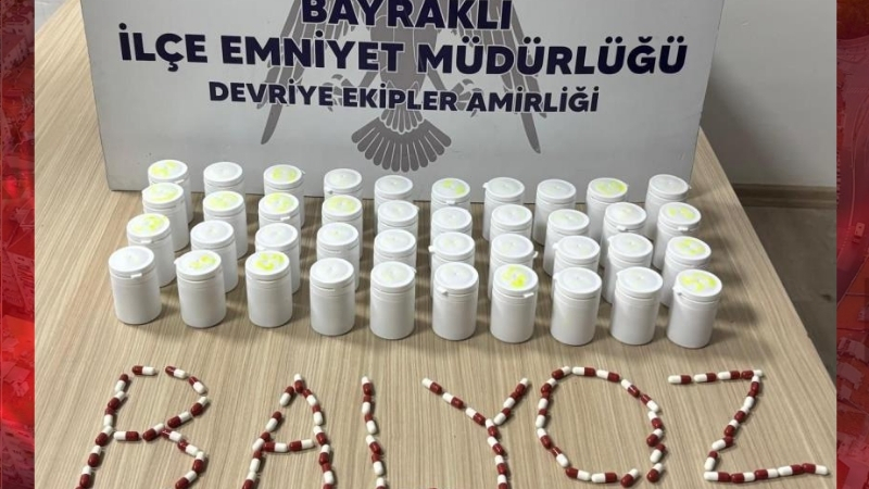 İzmir’in Bayraklı ilçesinde 'Balyoz' kod adlı devriye ekiplerinin şüphe üzerine