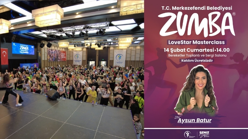 Merkezefendi Belediyesi, ilçedeki dans ve sporseverleri ‘Zumba LoveStar Masterclass’ etkinliğinde