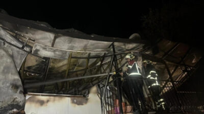 Uşak’ın Sivaslı ilçesine bağlı Yenierice köyünde çıkan yangın, acı bir