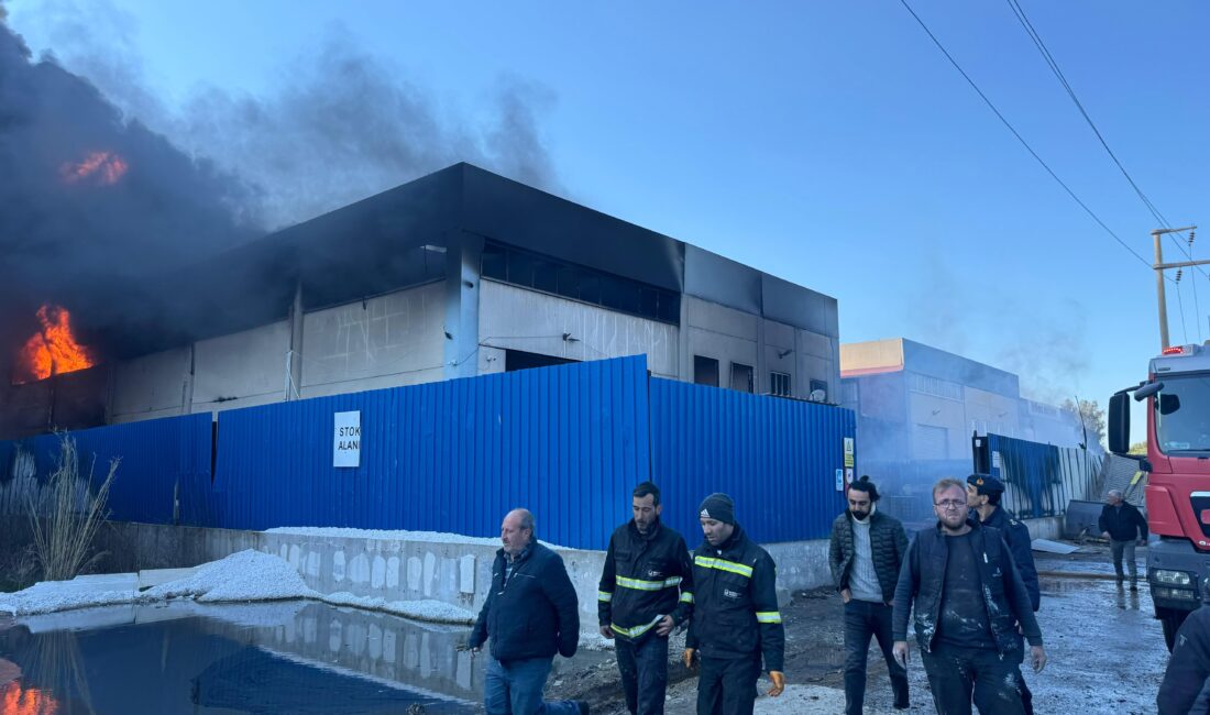 Geri dönüşüm tesisinde çıkan yangın, yan fabrikaya sıçrayarak iki tesisi