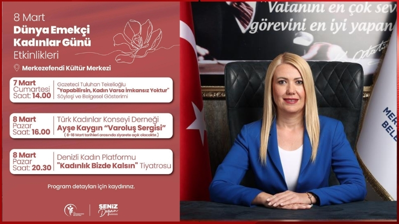 Merkezefendi Belediyesi, 8 Mart Dünya Emekçi Kadınlar Günü'nde düzenlediği etkinliklerle
