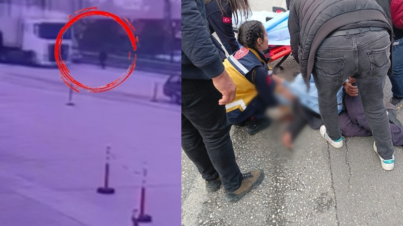 Manisa'nın Salihli ilçesinde, D300 kara yolu üzerinde yolun karşısına koşarak