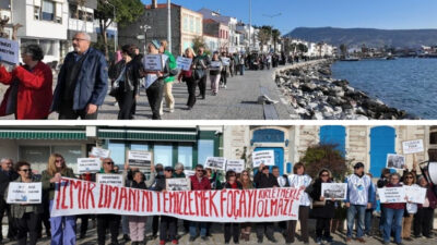 İzmir Körfezini temizleme çalışmaları kapsamında çıkarılan dip çamurunun Karaburun ve