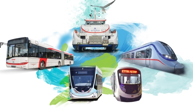 İzmir Büyükşehir Belediyesi’ne bağlı ESHOT, İZULAŞ, İZDENİZ, Metro ve Tramvay