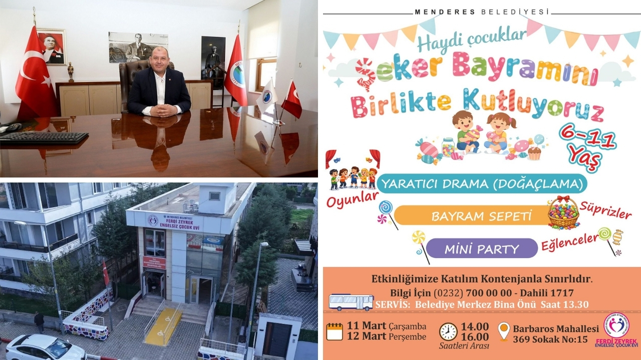 Menderes Belediyesi, 6-11 yaş arası çocuklar için bayram kutlaması etkinliği