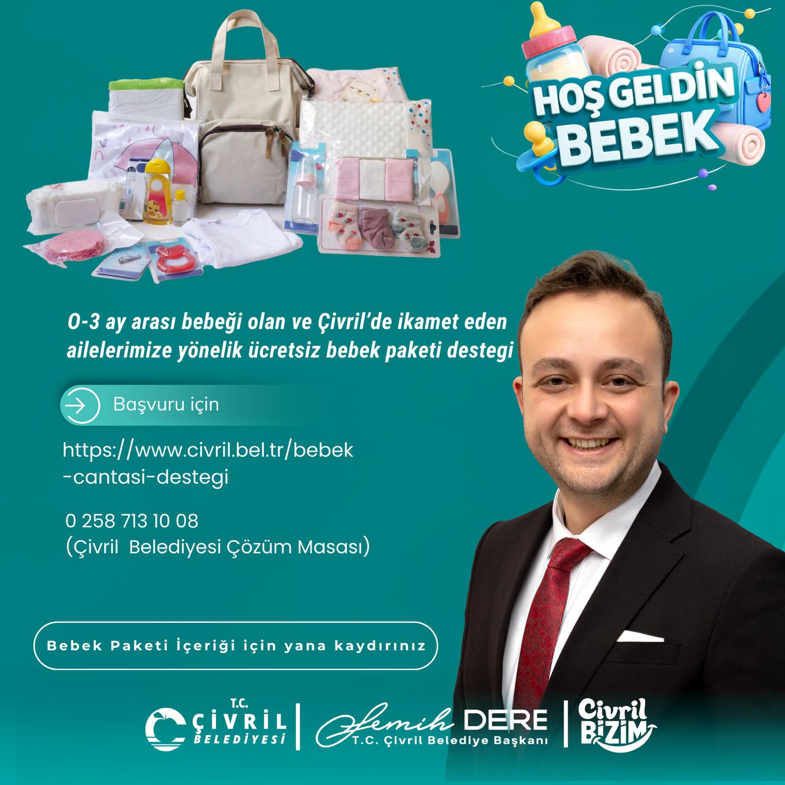 Çivril Belediyesi, “Hoş Geldin Bebek” projesiyle yeni doğan bebek sahibi