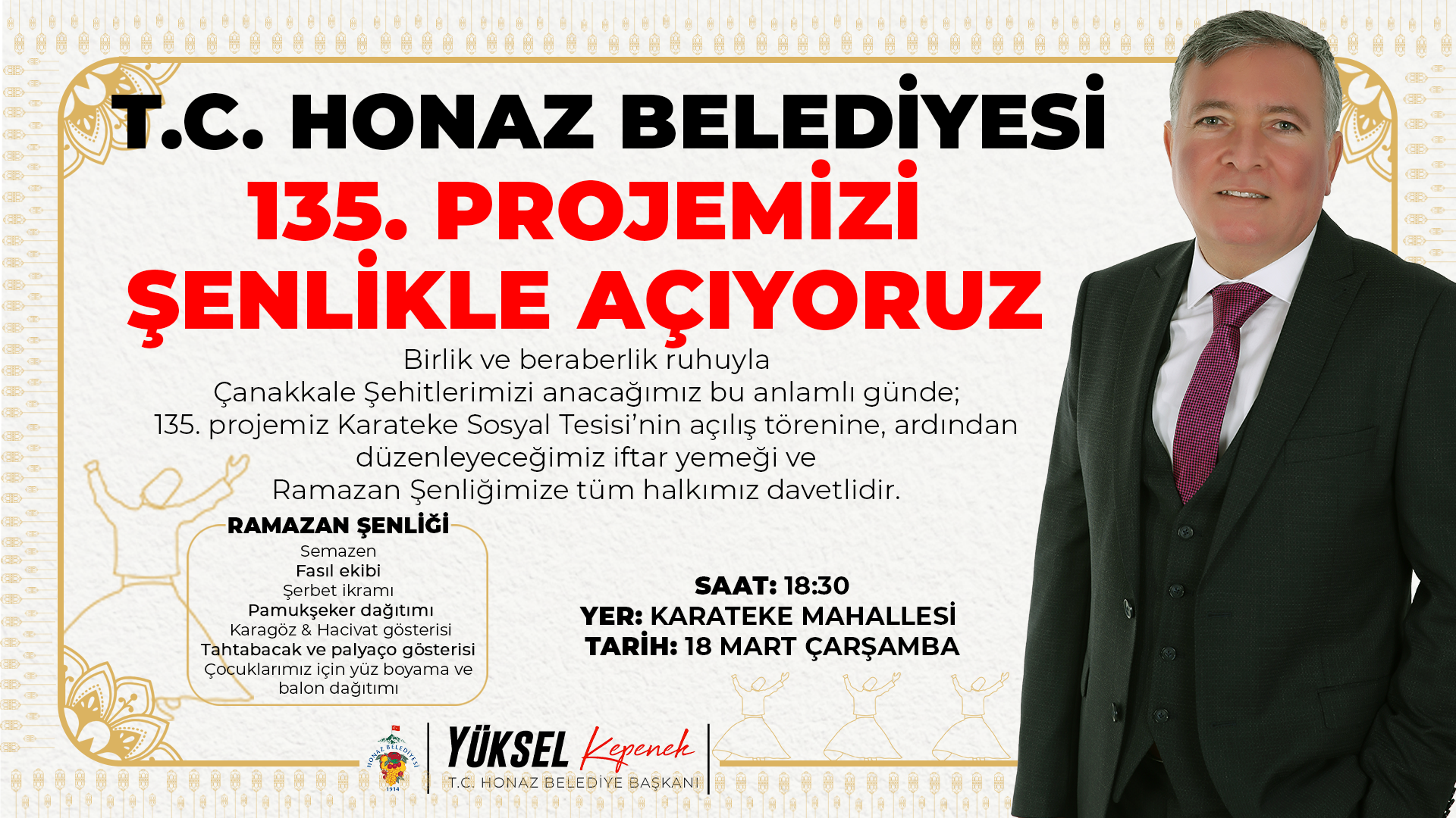 Honaz Belediyesi – 135. Proje Açılışı Pop-Up