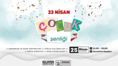 Konak’ta çocuklar, 25 Nisan Cumartesi günü, Konak Belediyesi’nin 23 Nisan