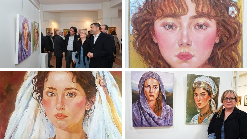 Ressam Darya Gürcan’ın “Orta Asya’dan Anadolu’ya Kadın Başlıkları ve Portre”