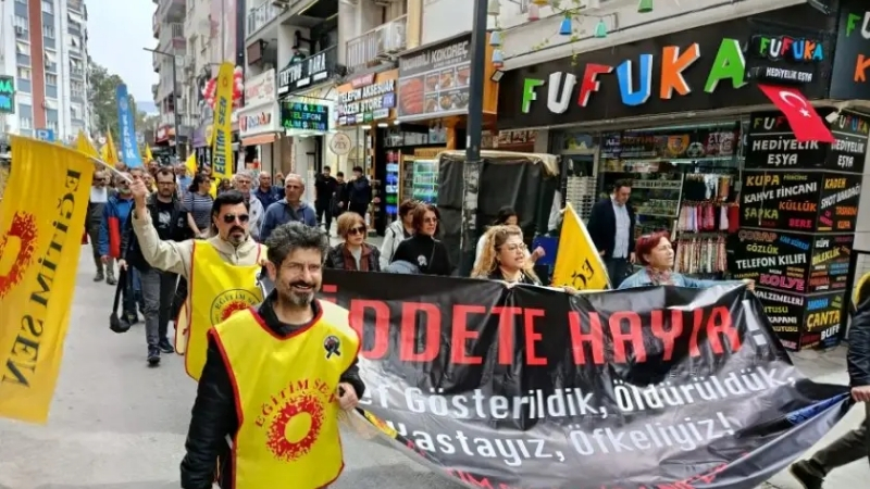 İzmir’de eğitim emekçileri, okullarda artan şiddet olaylarına karşı güçlü bir