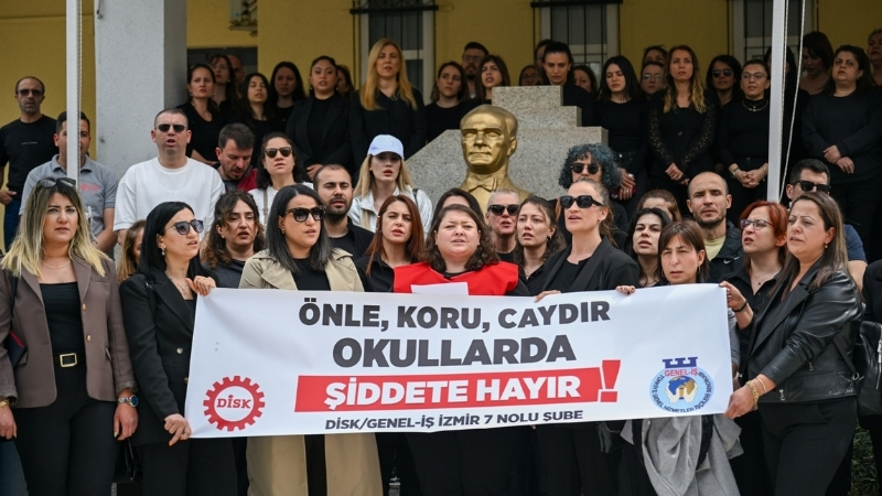 Bornova Belediyesi bünyesindeki eğitim emekçileri, Şanlıurfa ve Kahramanmaraş’taki okul saldırılarını