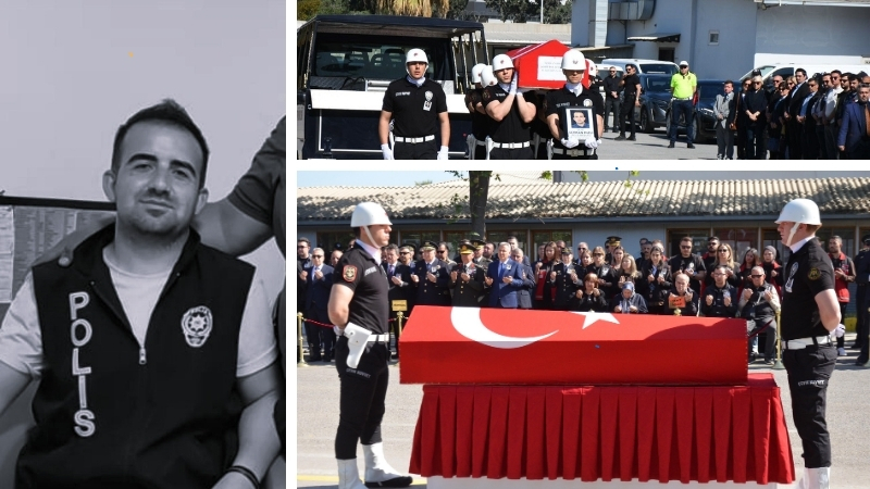 İzmir'de meydana gelen trafik kazasında görev başındayken şehit düşen polis