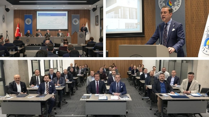 Denizli Sanayi Odası (DSO) Nisan ayı meclis toplantısında konuşan Başkan